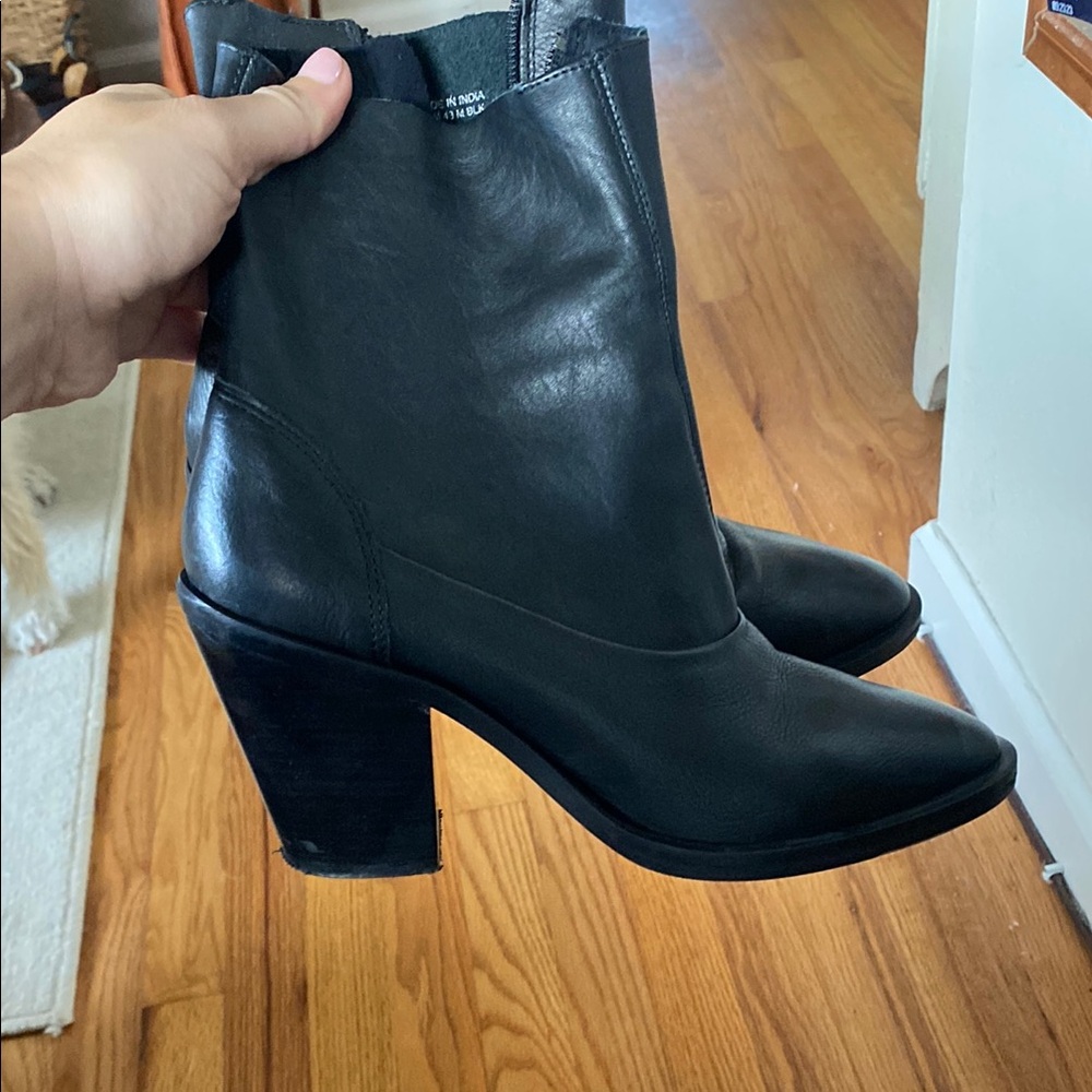 Black Leather Ankle Boots